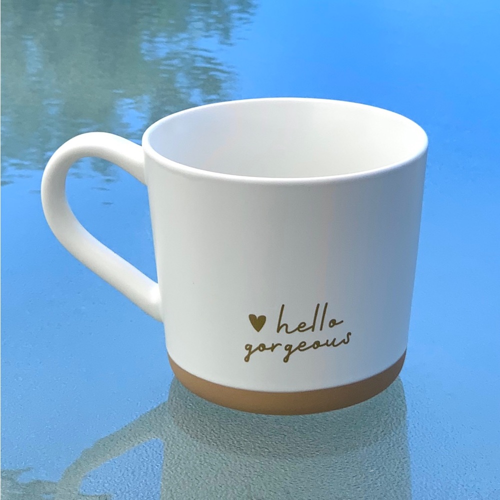 Hello Gorgeous White Stoneware Mug